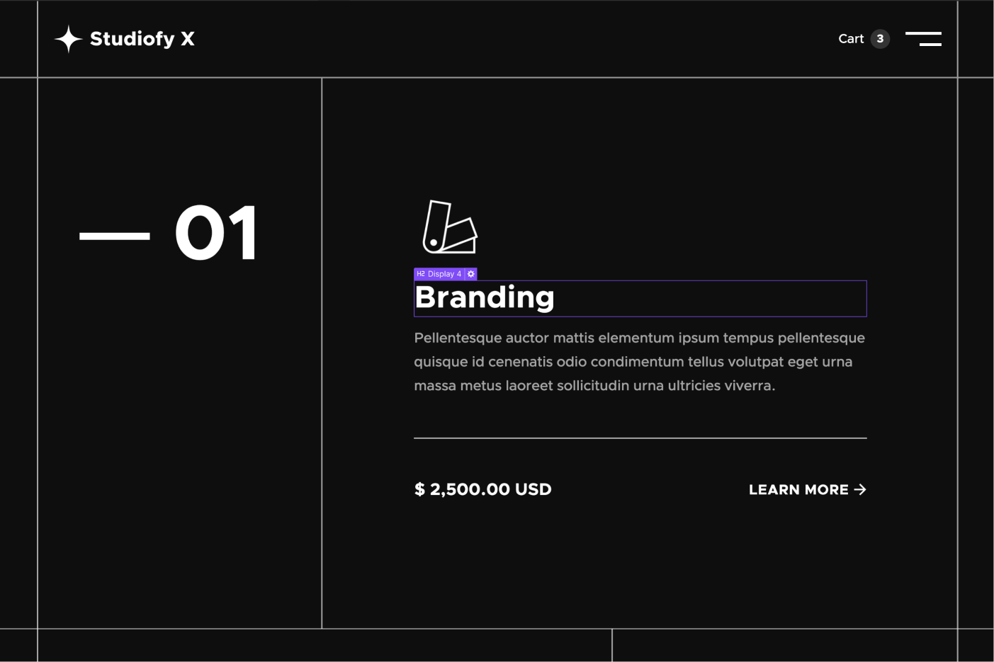 eCommerce Content - Studiofy X Webflow Template