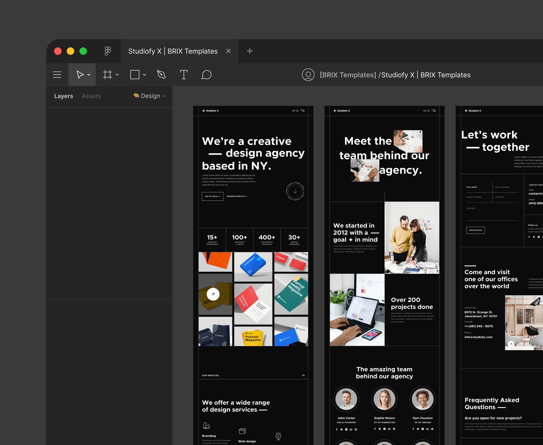 Studiofy X - Figma File Included - Design Studio Webflow Template