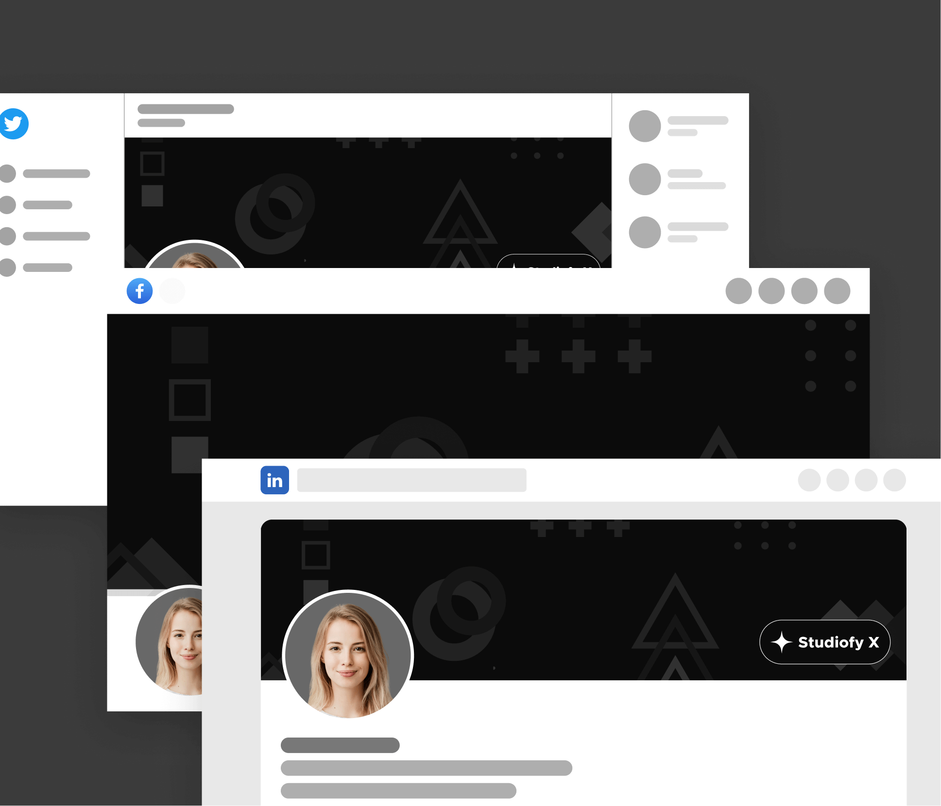 Studiofy X - Social Media Assets - Design Studio Webflow Template